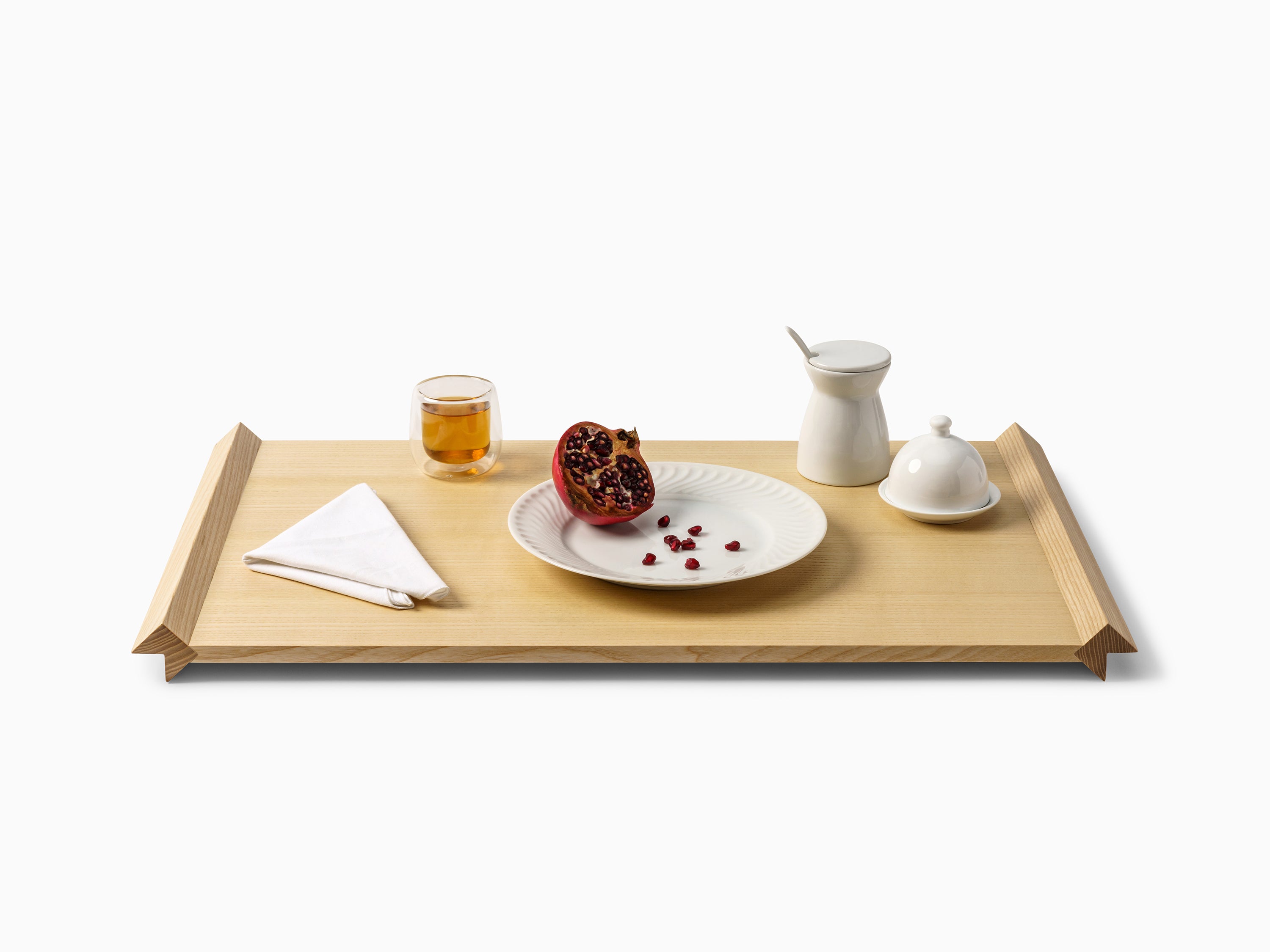 Minimalist Oak Wood Tray - Set 2 pieces