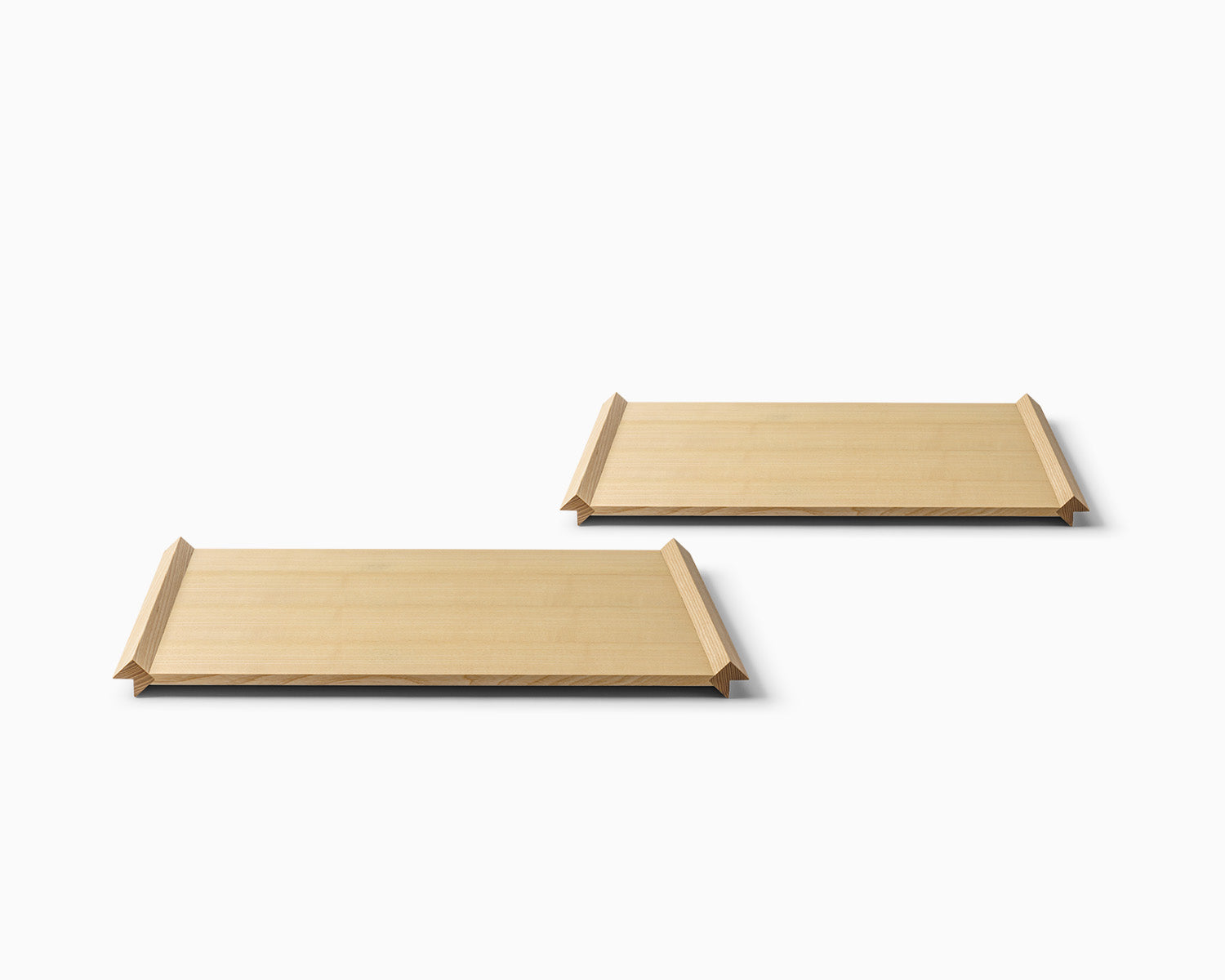 Minimalist Ash Wood Tray - Set 2 pieces