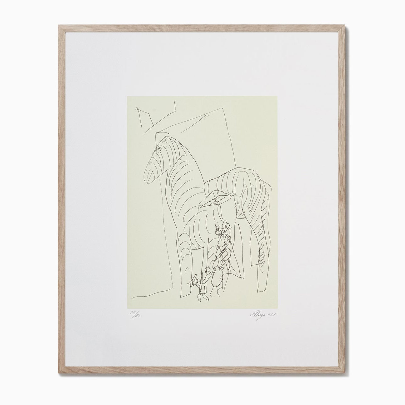 CAVALO DE TROIA – Minimalist Silkscreen Print by Álvaro Siza Vieira