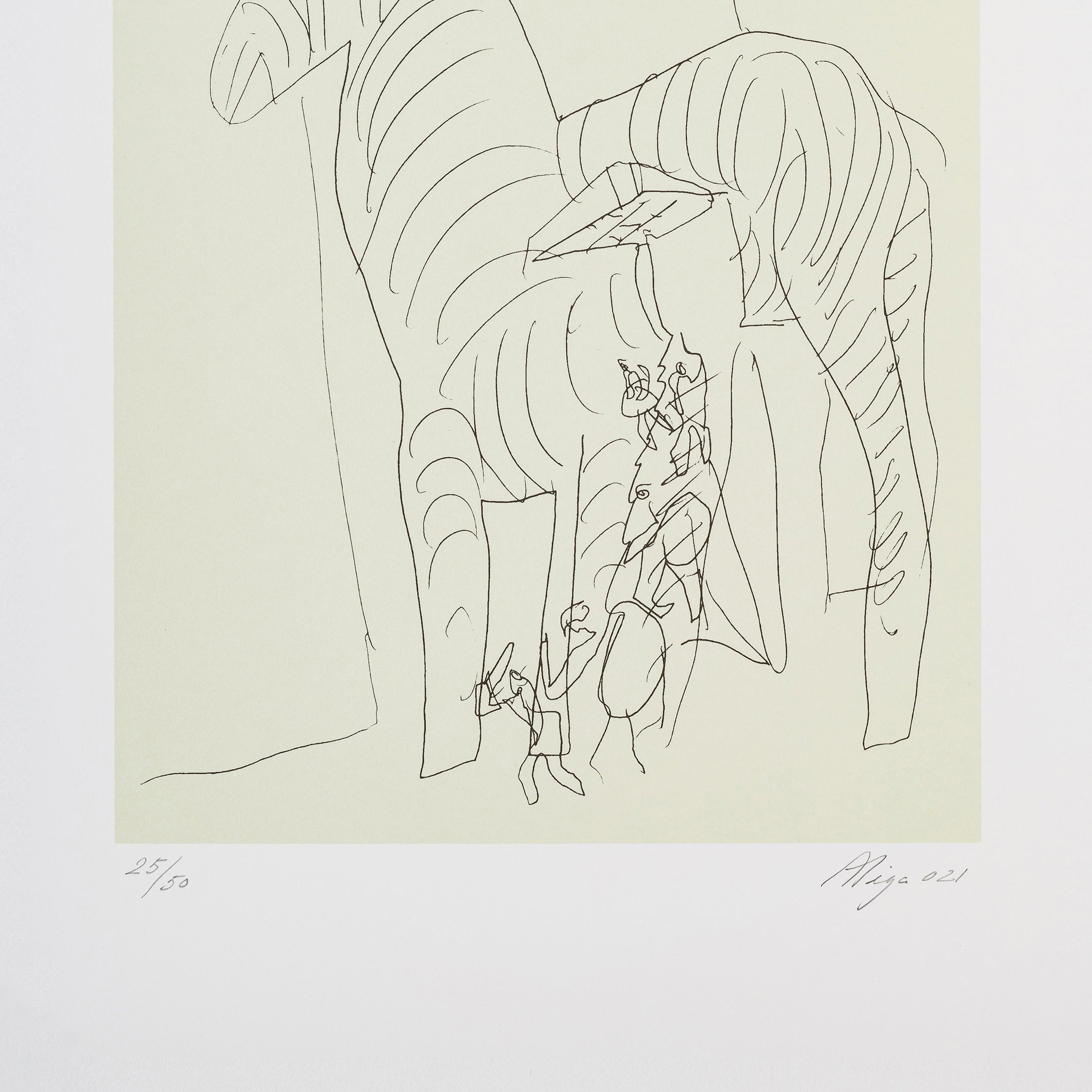 CAVALO DE TROIA – Minimalist Silkscreen Print by Álvaro Siza Vieira