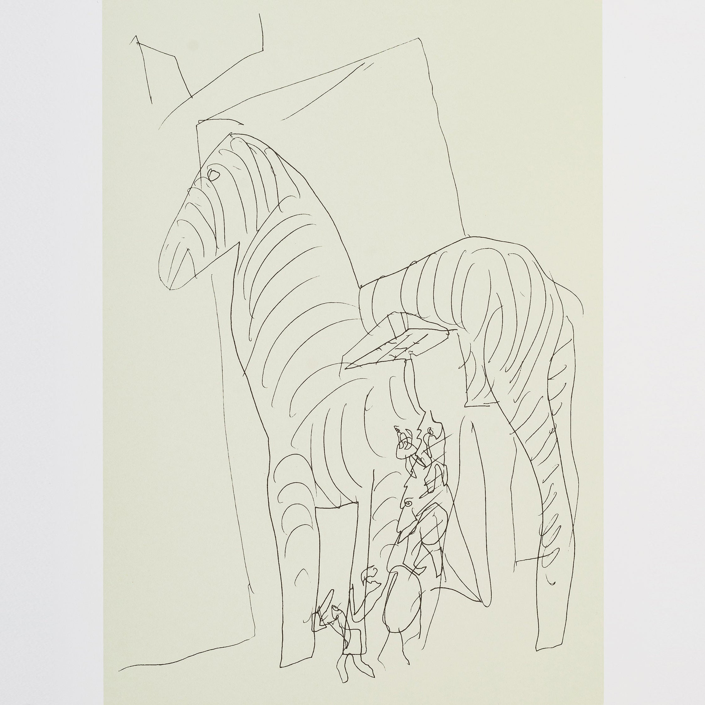 CAVALO DE TROIA – Minimalist Silkscreen Print by Álvaro Siza Vieira