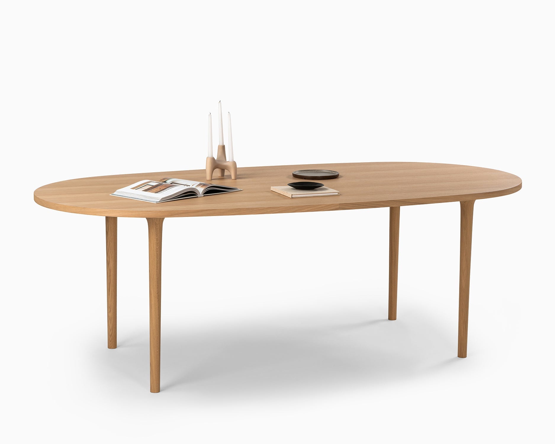 CAST – Minimalist Oval Table in a Solid Wood