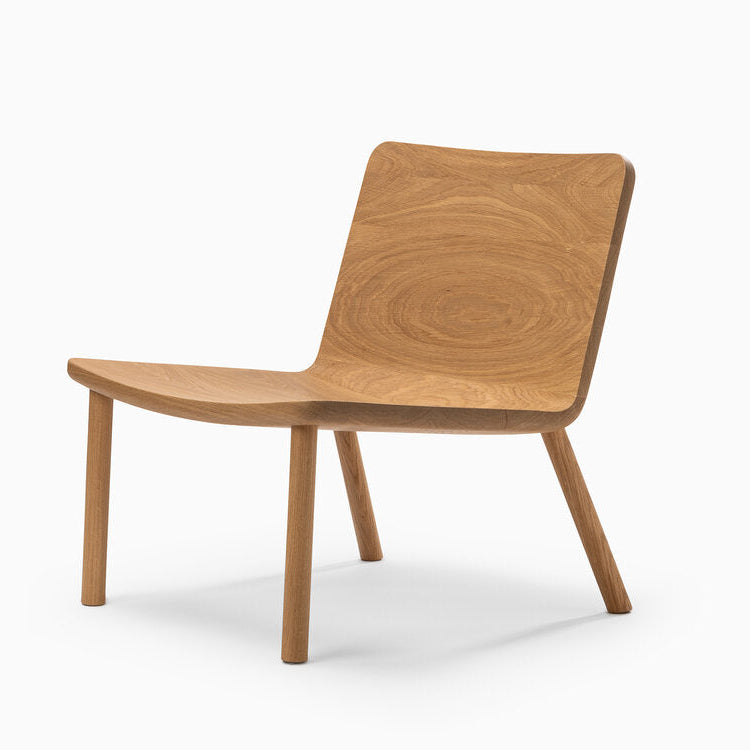 Minimalist Modern Lounge Chair in Natural Ash, oak and walnut wood ALLAY