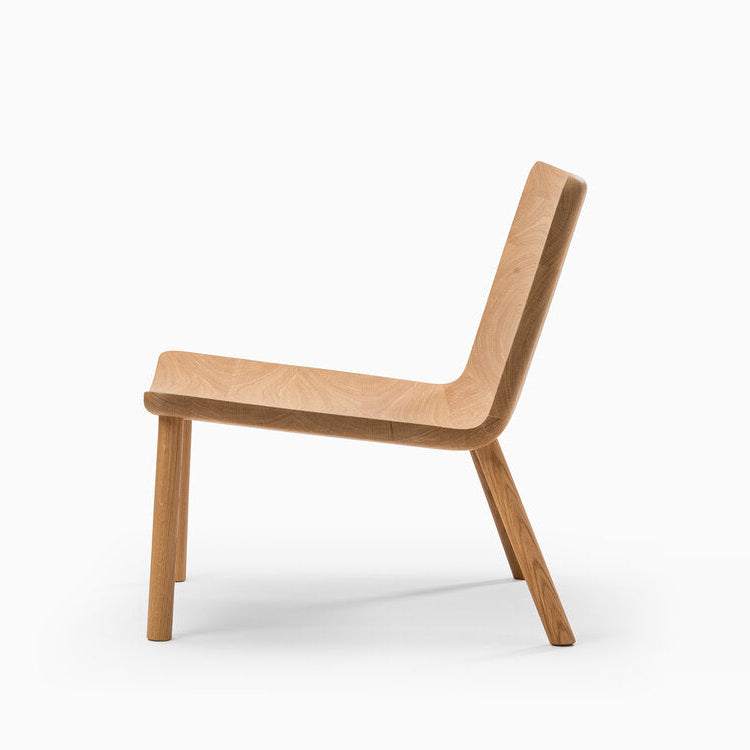 Minimalist Modern Lounge Chair in Natural Ash, oak and walnut wood ALLAY